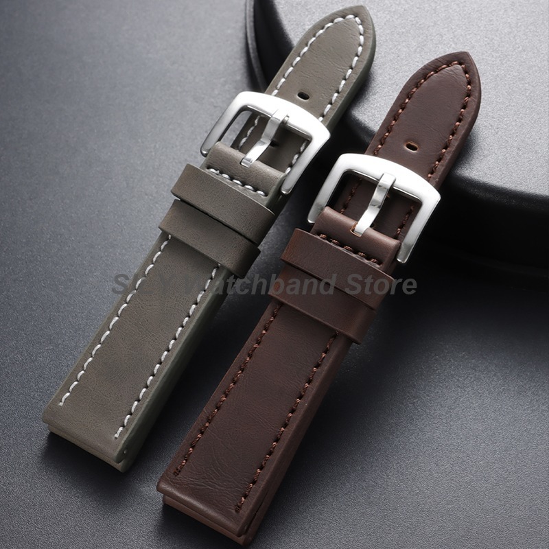 Nato Strap Nylon - Genuine Leather Watchband 18mm 20mm 22mm