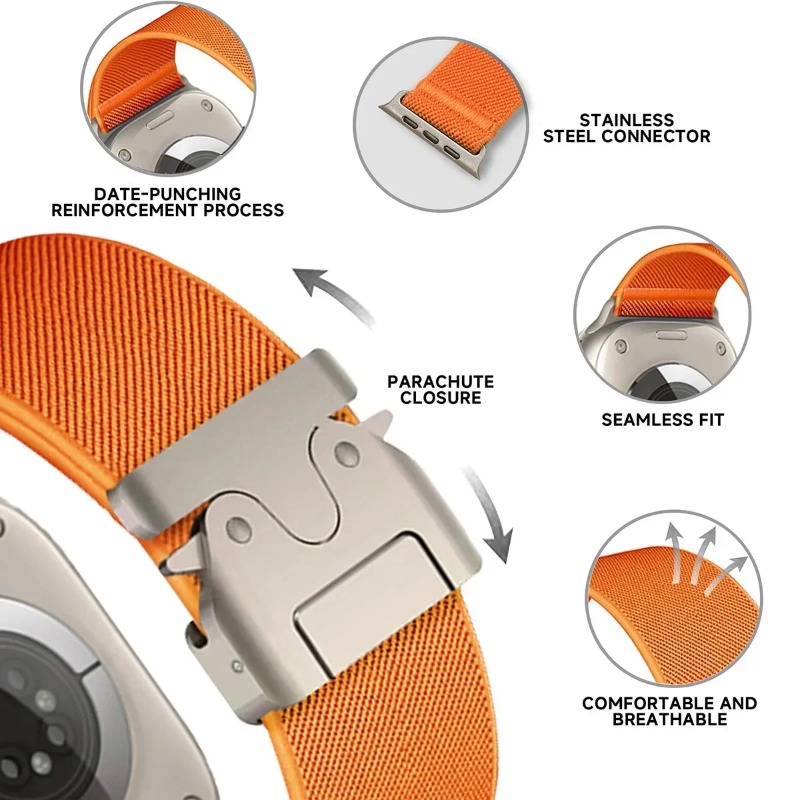 For Apple Watch Ultra 4/3/2 49 - Parachute Strap Elastic recension och pris