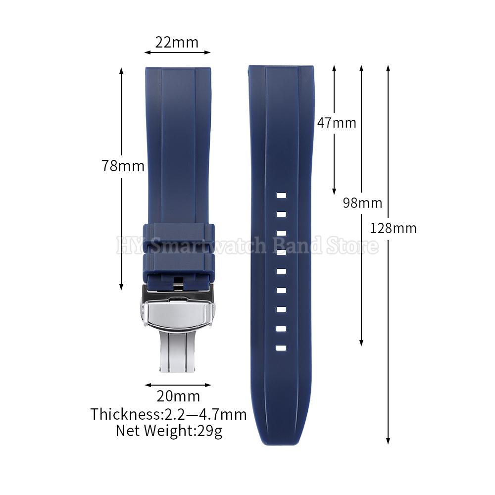 18mm 20mm 22mm 24mm Silicone W - Suede Strap Watch recension och pris