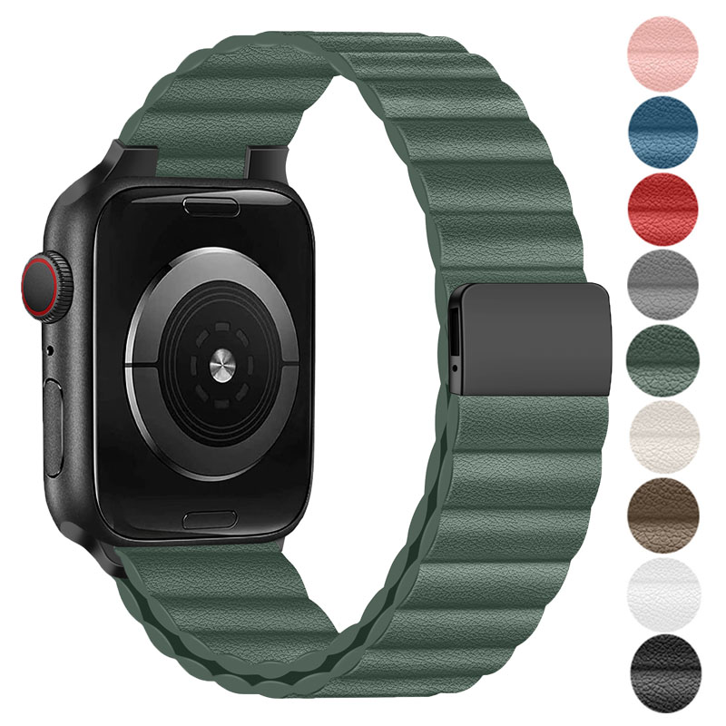 Leather Band For Apple watch s - Milanese Loop Magnetic recension och pris